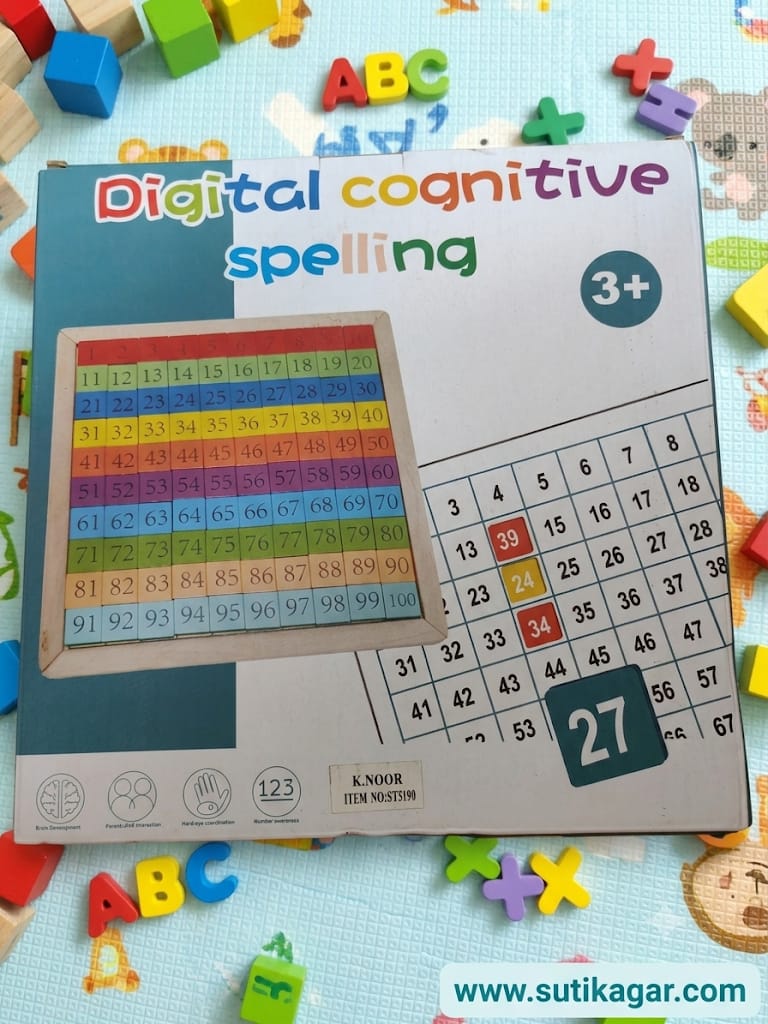 Wooden Times Tables Games, Multiplication Tables for Kids Educational Games, Math Manipulative Set Age Three Plus, Montessori Counting Toy for Boys Girls (A)